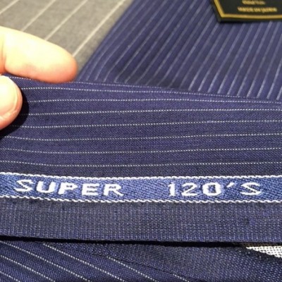 Super 120's表示の生地