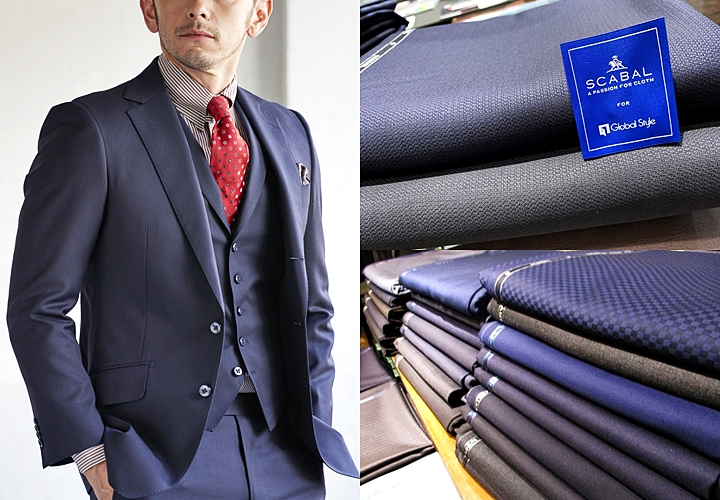 スーツ高級 SCABAL スリーピース スーツ オーダー品 - セットアップ