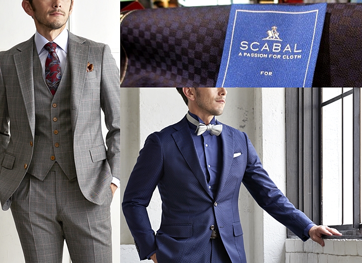 スーツ高級 SCABAL スリーピース スーツ オーダー品 - セットアップ