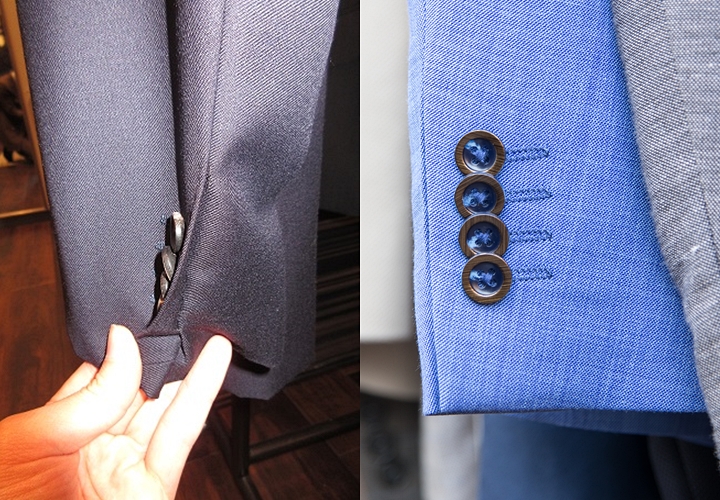 スーツの袖(デザイン)仕様とは？～本切羽・開き見せ・重ねボタンの違いを解説！ – ENJOY ORDER!MAGAZINE