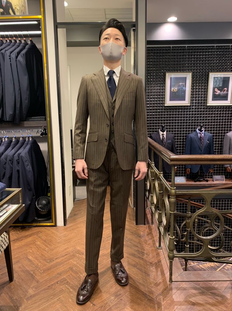 王道！！ストライプスーツを仕立ててみては。【銀座本店新館