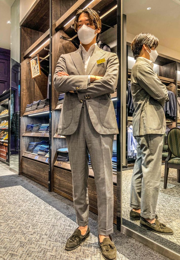 極美品✨ 2023年　SCABAL×グローバルスタイル　3ピース　チェックスーツ 極美品✨ 2023年 SCABAL×グローバルスタイル 3ピース チェック