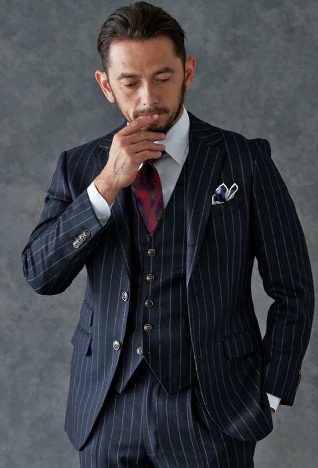 【最高級生地】barbas×DORMEUIL スーツセットアップ　ブラック　M