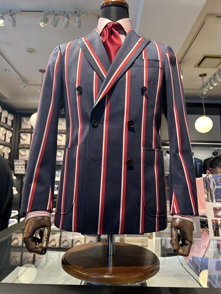 美品 ギンザ グローバルスタイル スーツ L相当 ストライプ チャコール IMG_2490-768x1024.jpeg