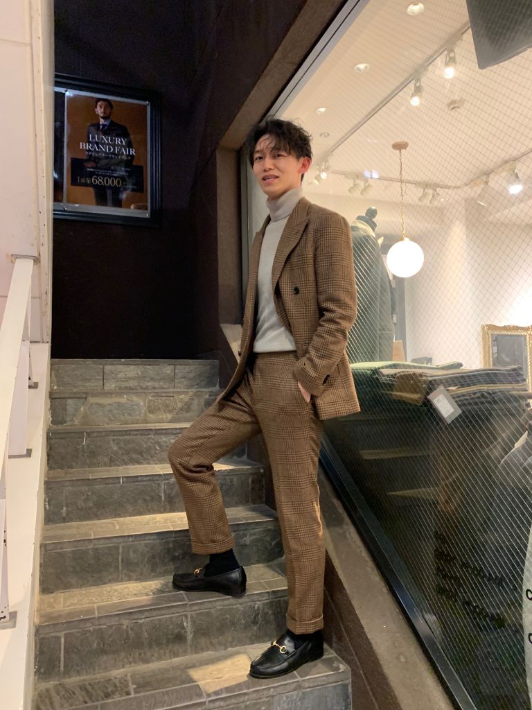 最高級・未使用級✨銀座グローバルスタイル スーツ スリーピース スキャバル M 優しい副店長塚本さん！【銀座本店新館】｜オーダースーツならGlobal