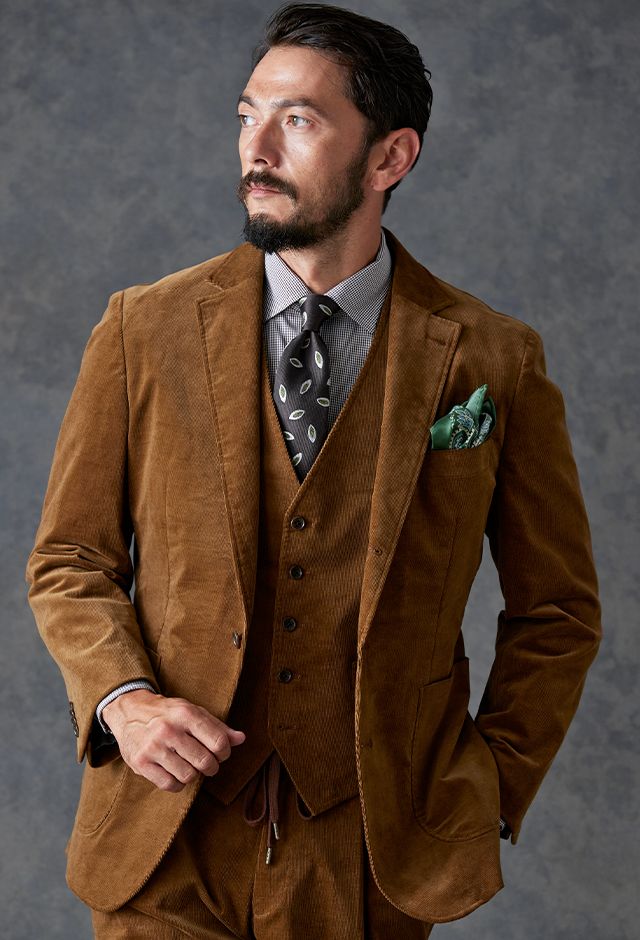 し*ん様 1 piu 1 uguale 3 ブラウンスーツ セット ブラウンスーツ・無地のコーディネート（DUCA VISCONTI）｜8130