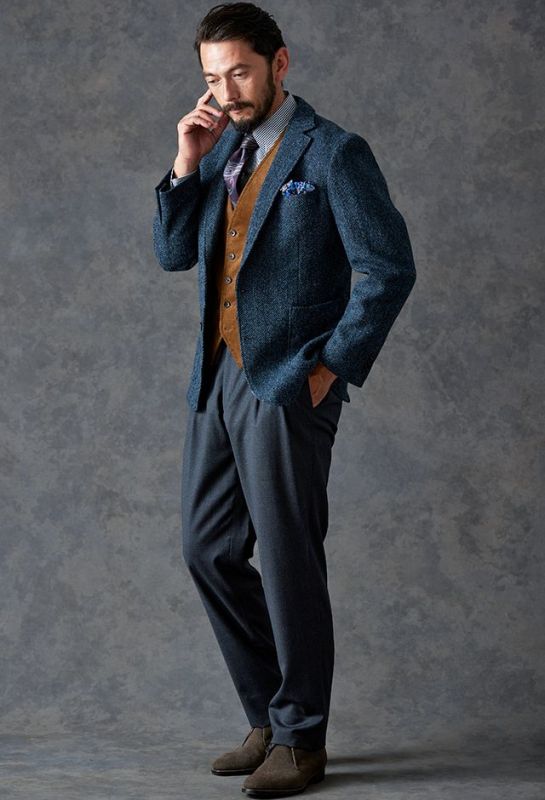 CERRUTI ネイビー スーツセット CERRUTI スーツ メンズ 2023-24 新作 秋冬 1881 チェルッティ